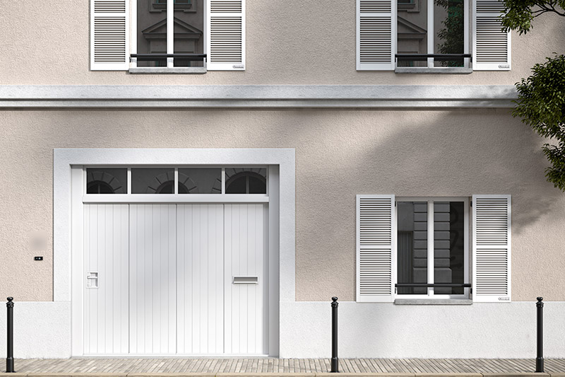 Porte de garage blanche