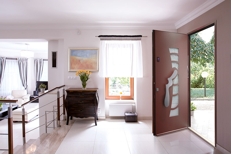 Porte d'entrée rouge