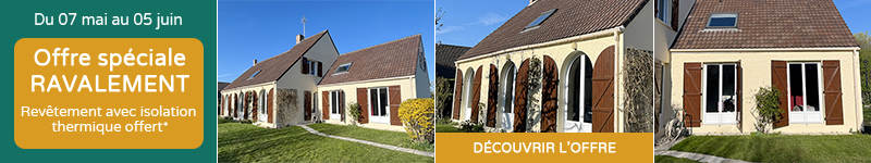 Offre spéciale "ravalement" du 07 mai au 05 juin 2025 : revêtement avec isolation thermique offert*