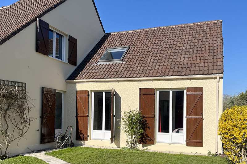 Ravalement de façade d'une maison