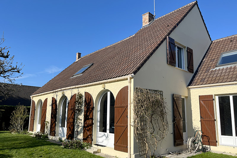 Ravalement de façade d'une maison