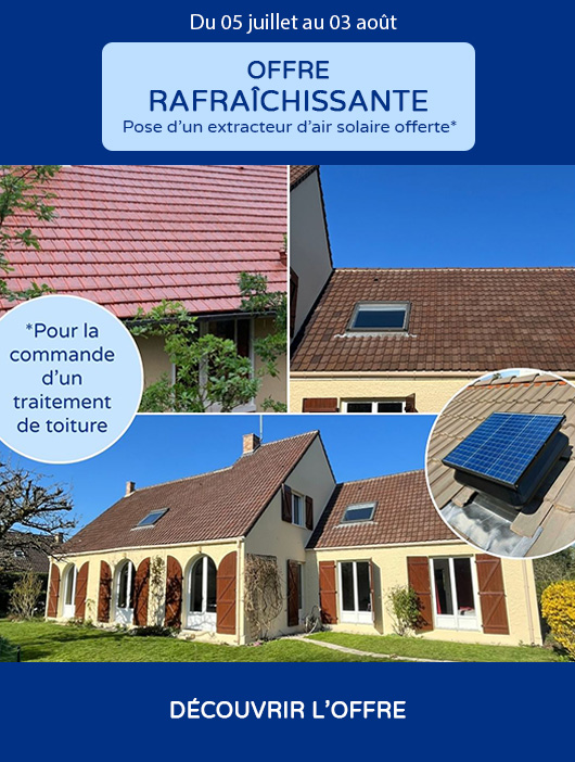 Offre - Pose offerte d'un extracteur d'air solaire pour la commande d'un traitement de toiture